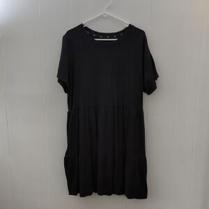 GAP Black Mini T Shirt Dress
